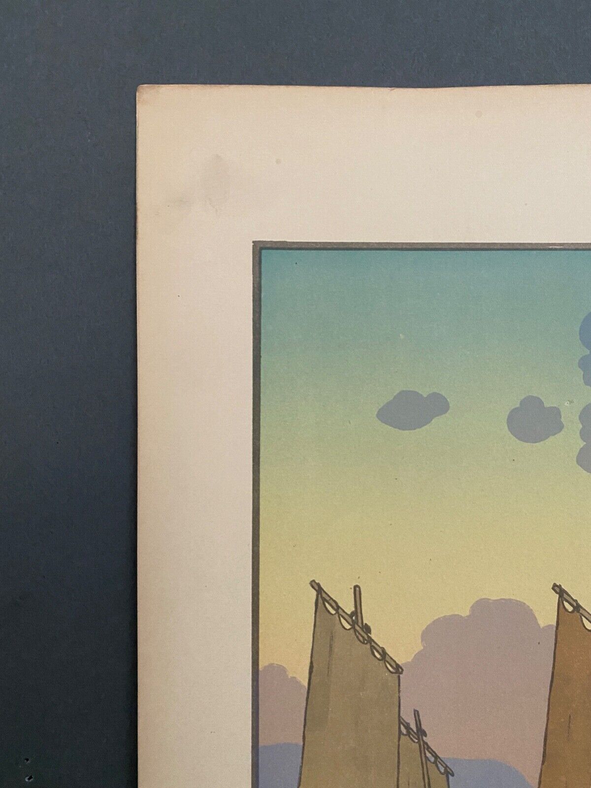 Lithograph by Henri Rivière The Sunset