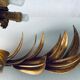 Golden leaf wall light
