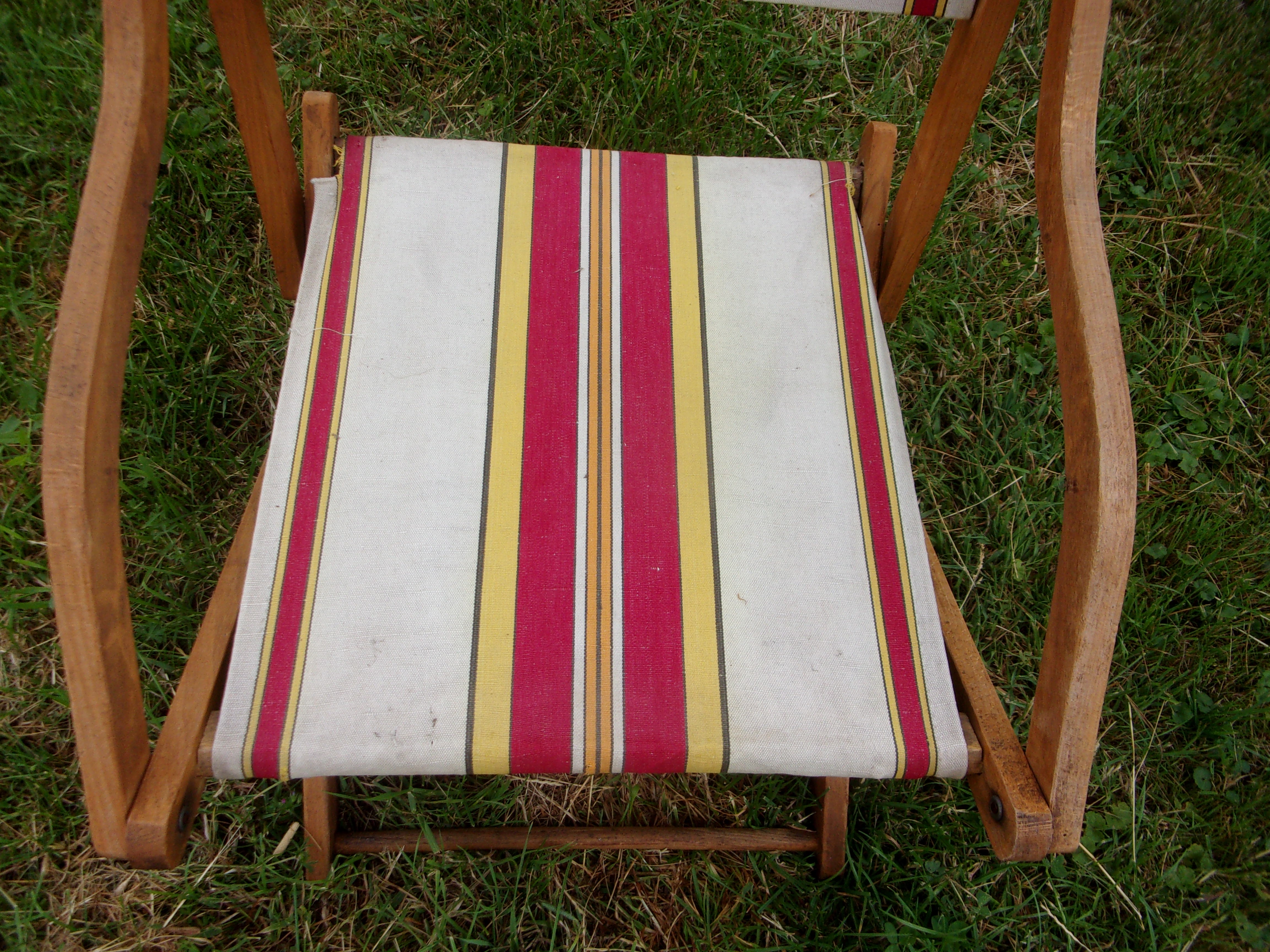 small folding chair canvas 1940 1950 camping