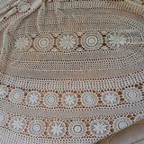 Antique handmade crochet tablecloth