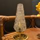 Table lamp antique globe tulip molded glass vintage patterns 70'