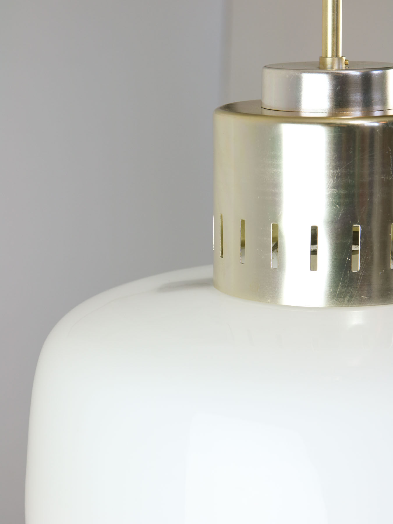 Mid-century opaline pendant lamp