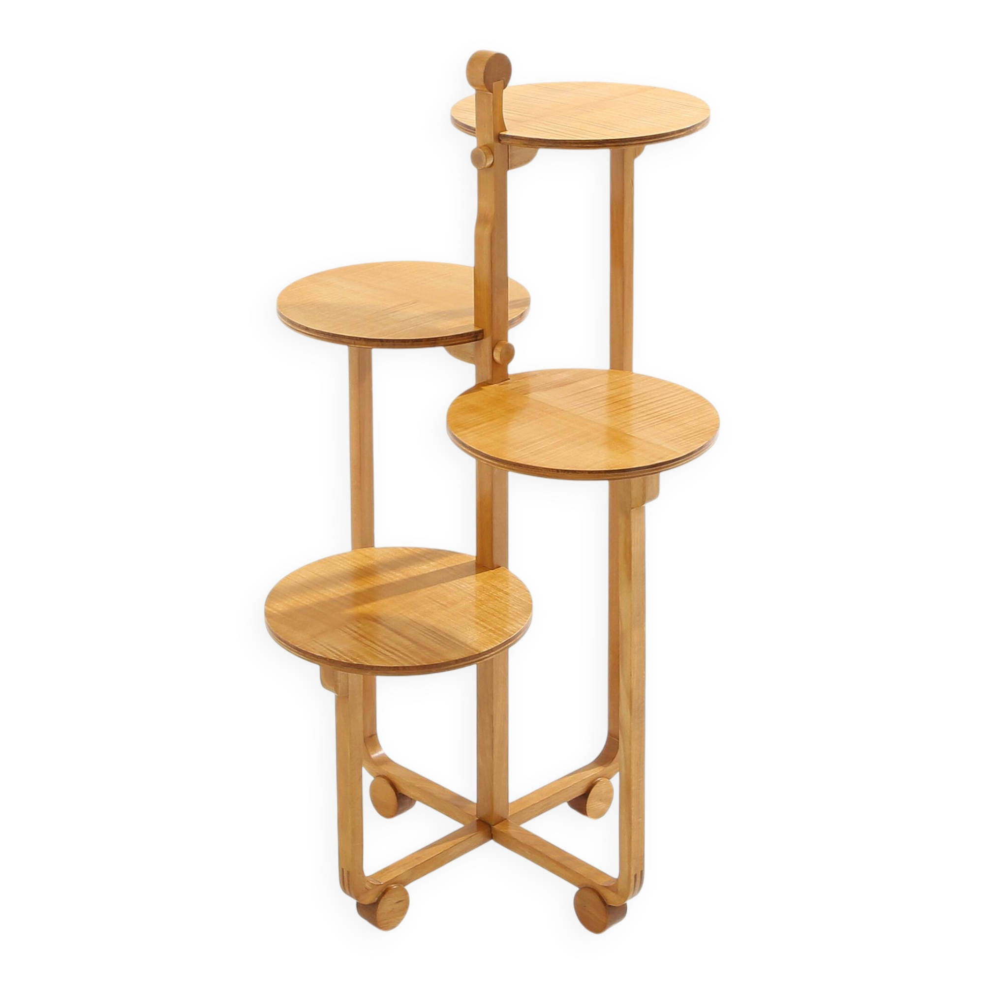André Groult four-tiered stand in maple and beech around 1920