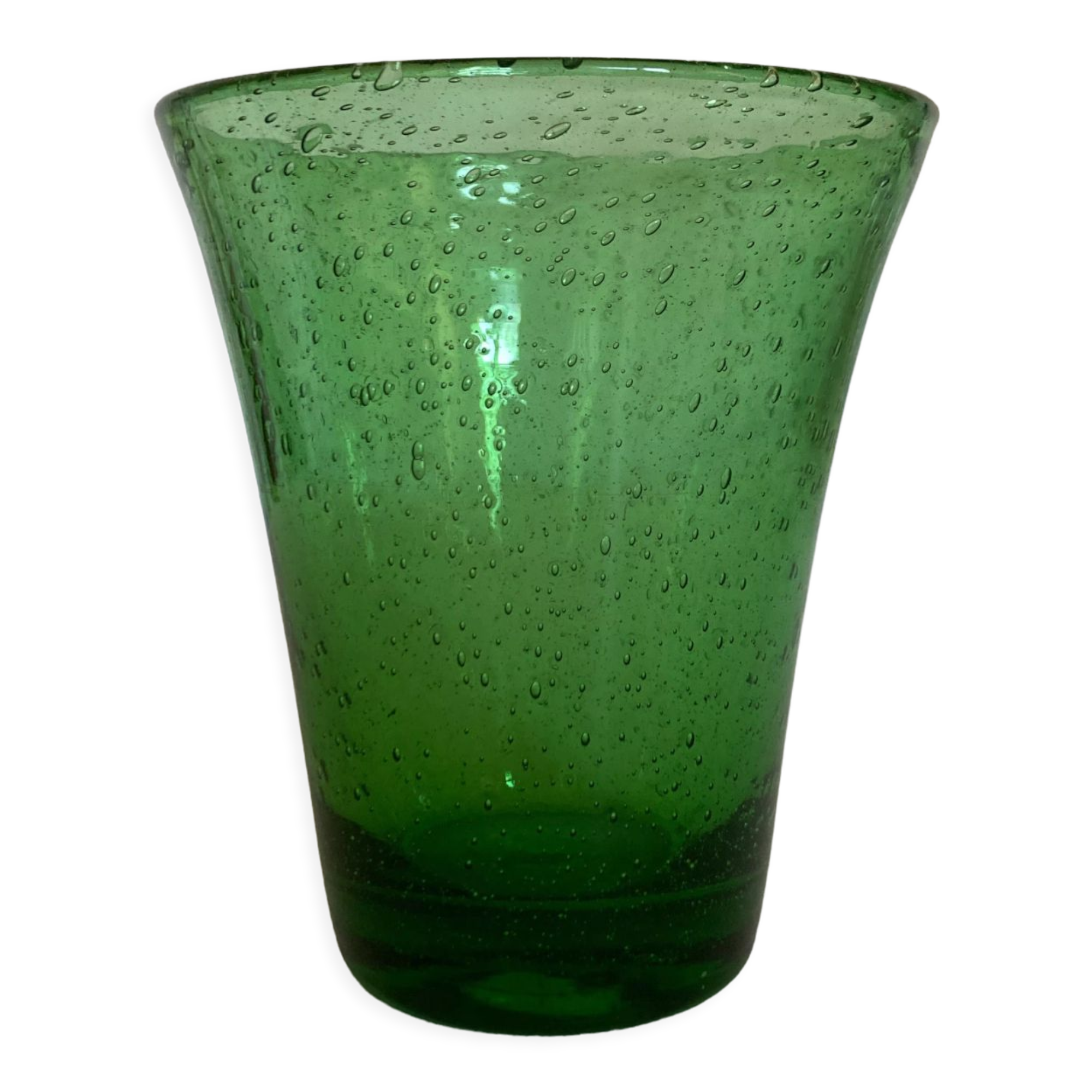 Vase en verre bullé de Biot 1960