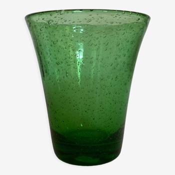 Bubbled glass vase of Biot 1960