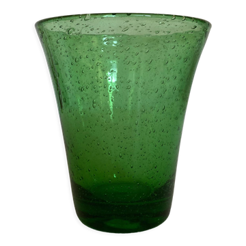 Bubbled glass vase of Biot 1960