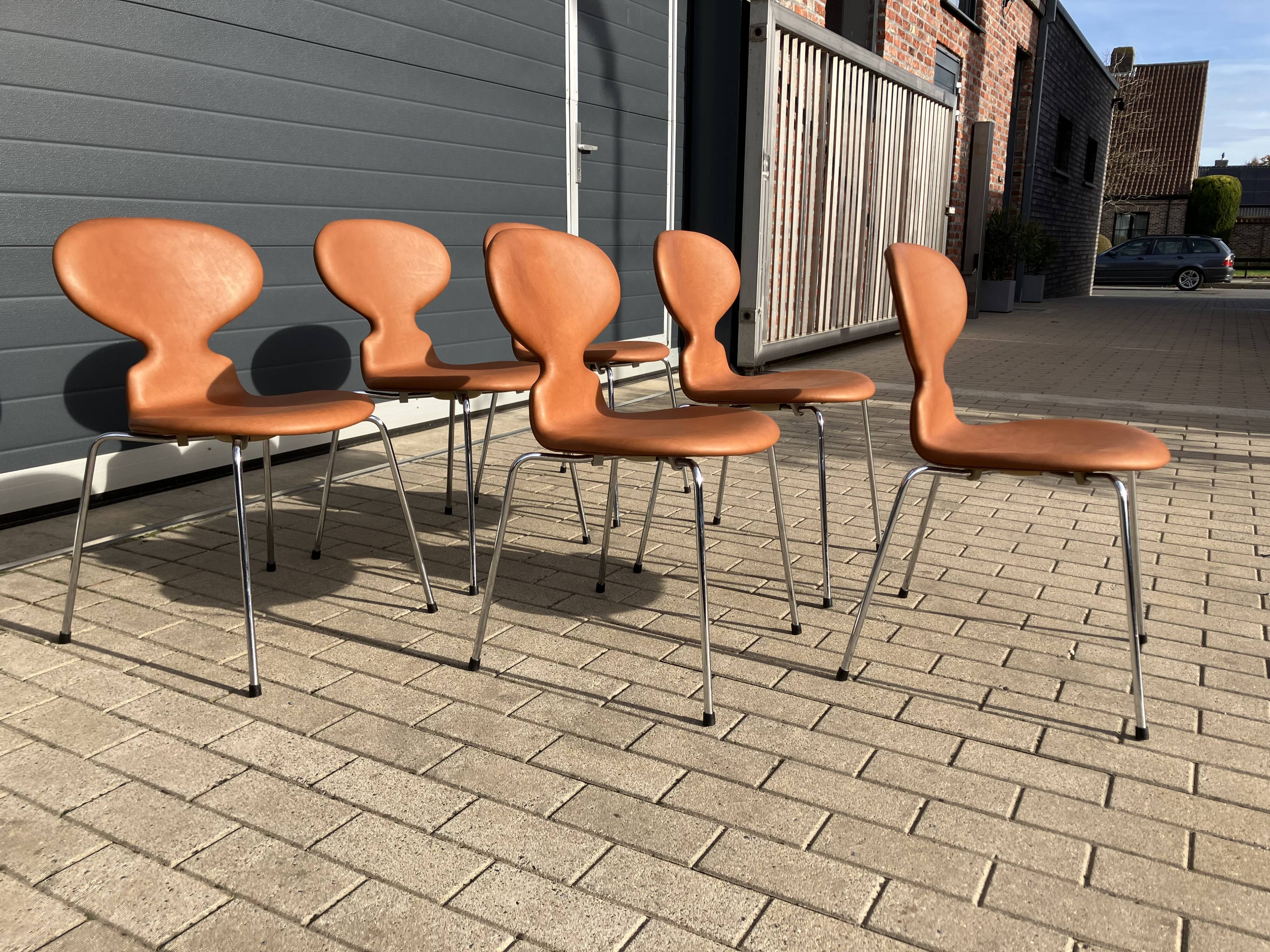 Fritz hansen ant chairs in cognac leather new!!