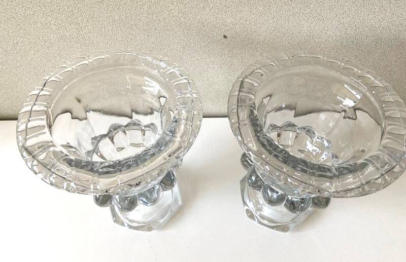 Elegant Pair of New Médicis Vases Decorative Glass Candle Holders