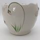 Vintage ceramic cache-pot with floral relief (Barbotine) – Ø 20 cm
