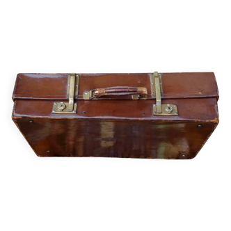 Leather suitcase