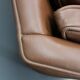 1970s Danish 3-seater brown leather sofa with beech frame