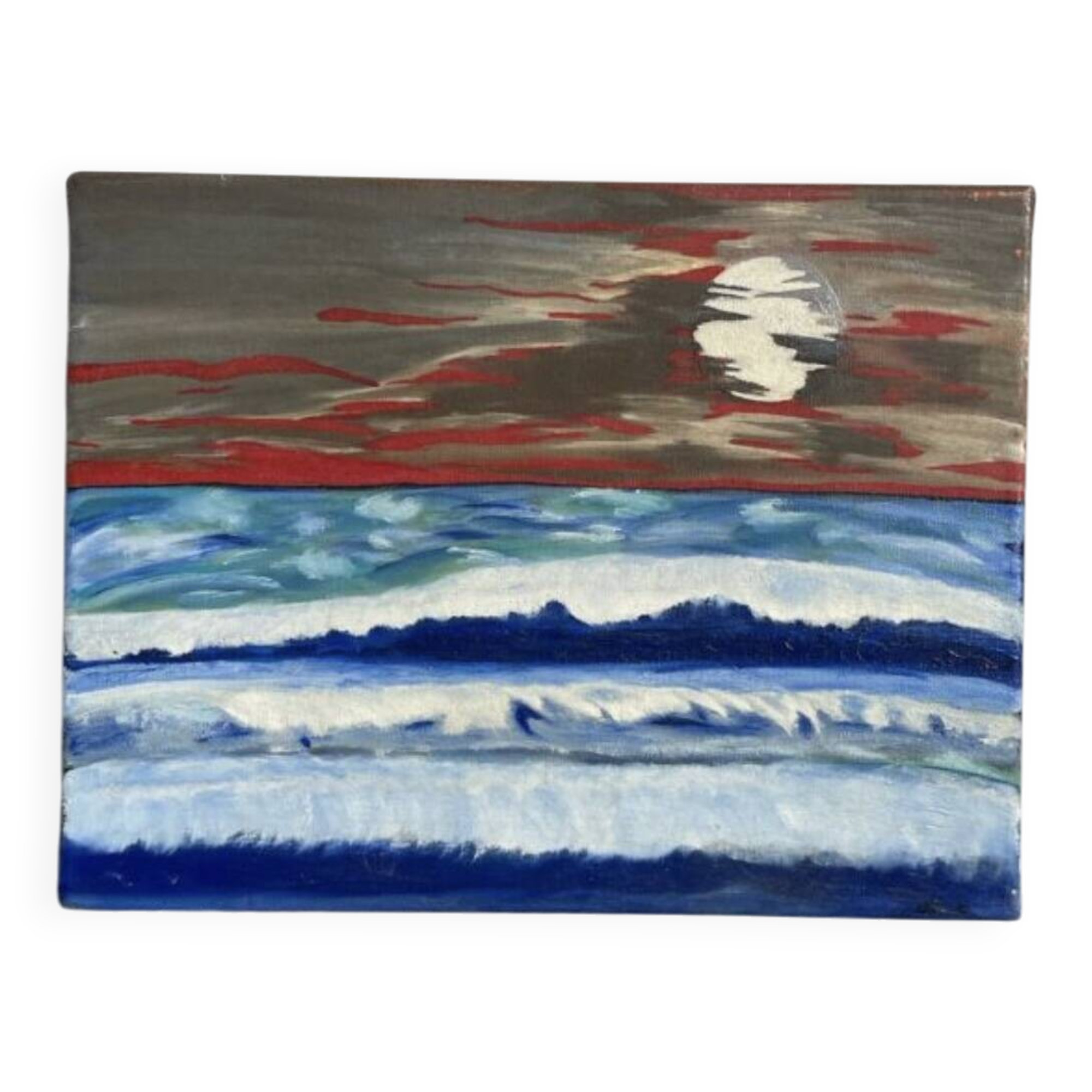 Oil on canvas landscape painting