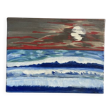 Oil on canvas landscape painting