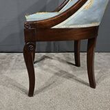 Paire de chaises gondoles en acajou, époque restauration – 1ère partie xixe