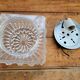 Square cast glass ceiling lamp