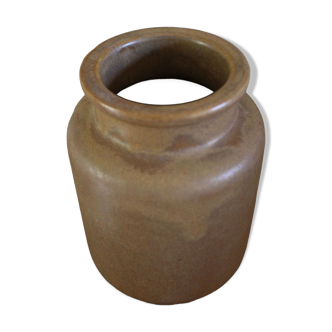 Mustard pot vintage matt brown sandstone