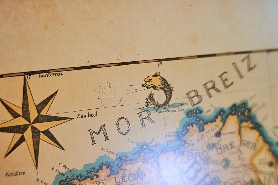 Old Map of Brittany By Derveaux Daniel Etching