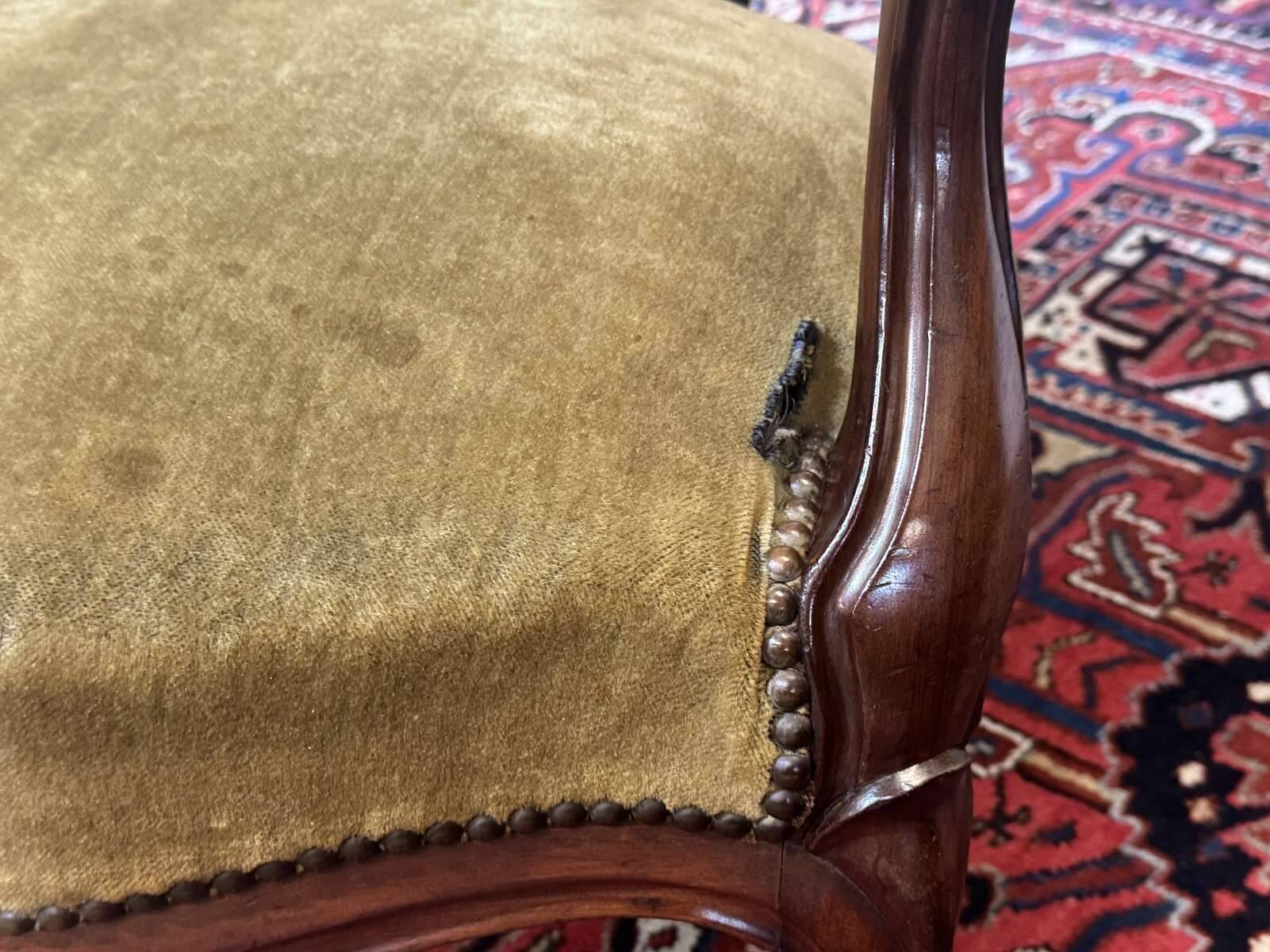 Paire de fauteuils Napoléon III XIXème en acajou