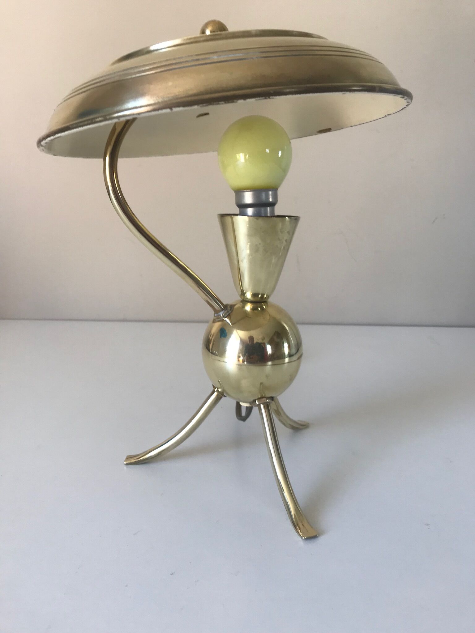 Brass tripod lamp 60's