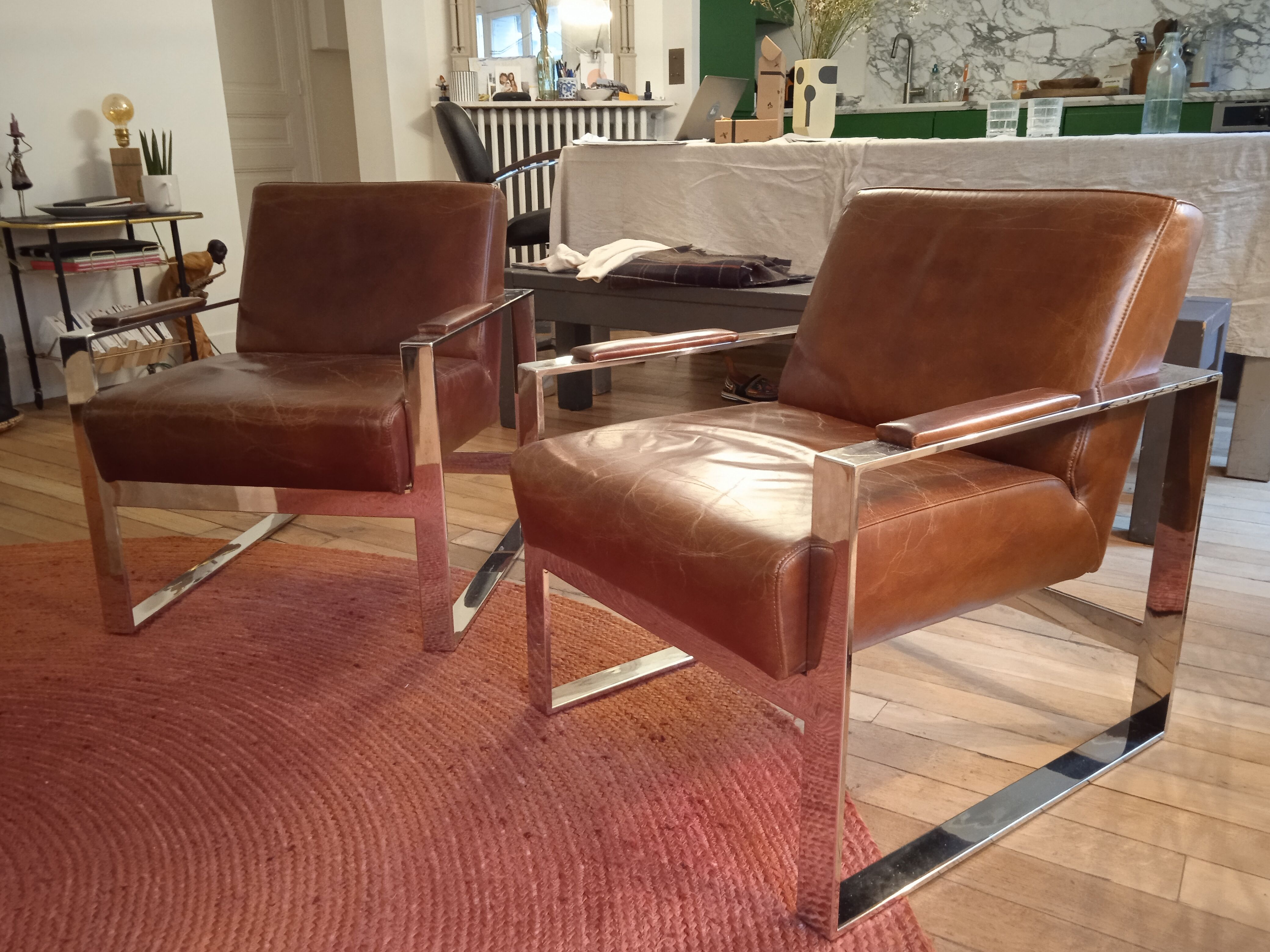 Paire de fauteuils vintages