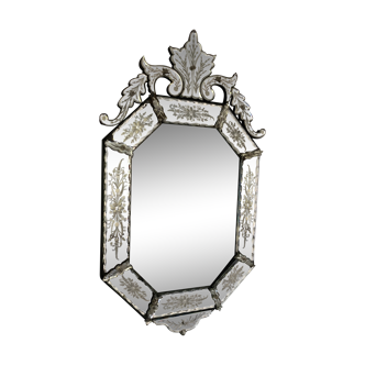 Venetian mirror murano late 19th century - 100 x 54 cm