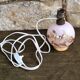 Antique art deco globe lamp base