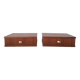Paire de tables de chevet suspendues en teck