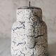 Cracked and enamelled ceramic teapot