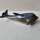 Blue ceramic whale sculpture signed (Signature to be identified)