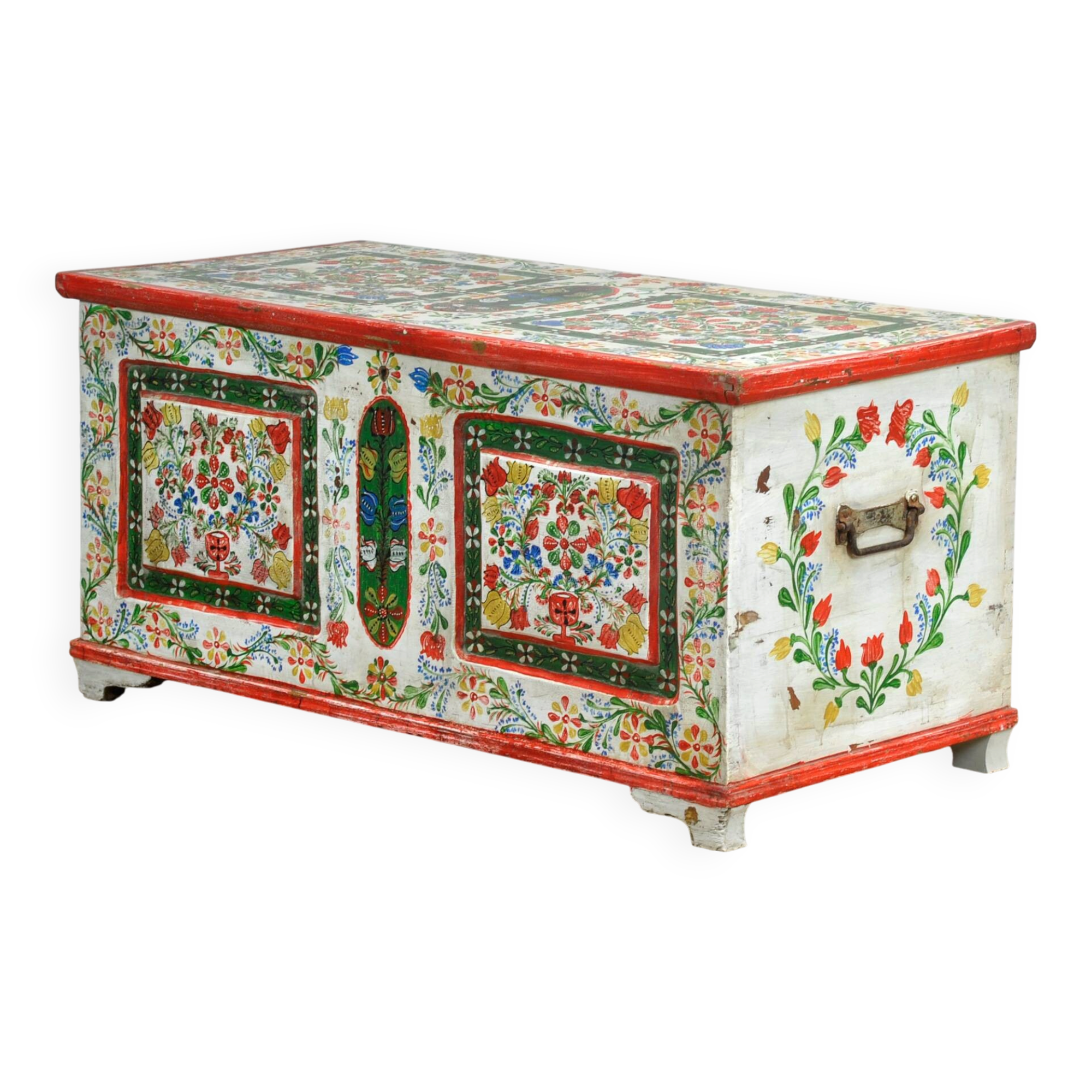 Folk art bridal chest, dated 1948
