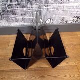 Italian 1980 metal magazine rack