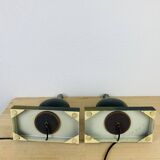 Paire de lampes Philippe Barbier années 70, vert