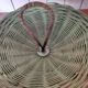 Basket - vintage wicker tripod fruit bowl with handle