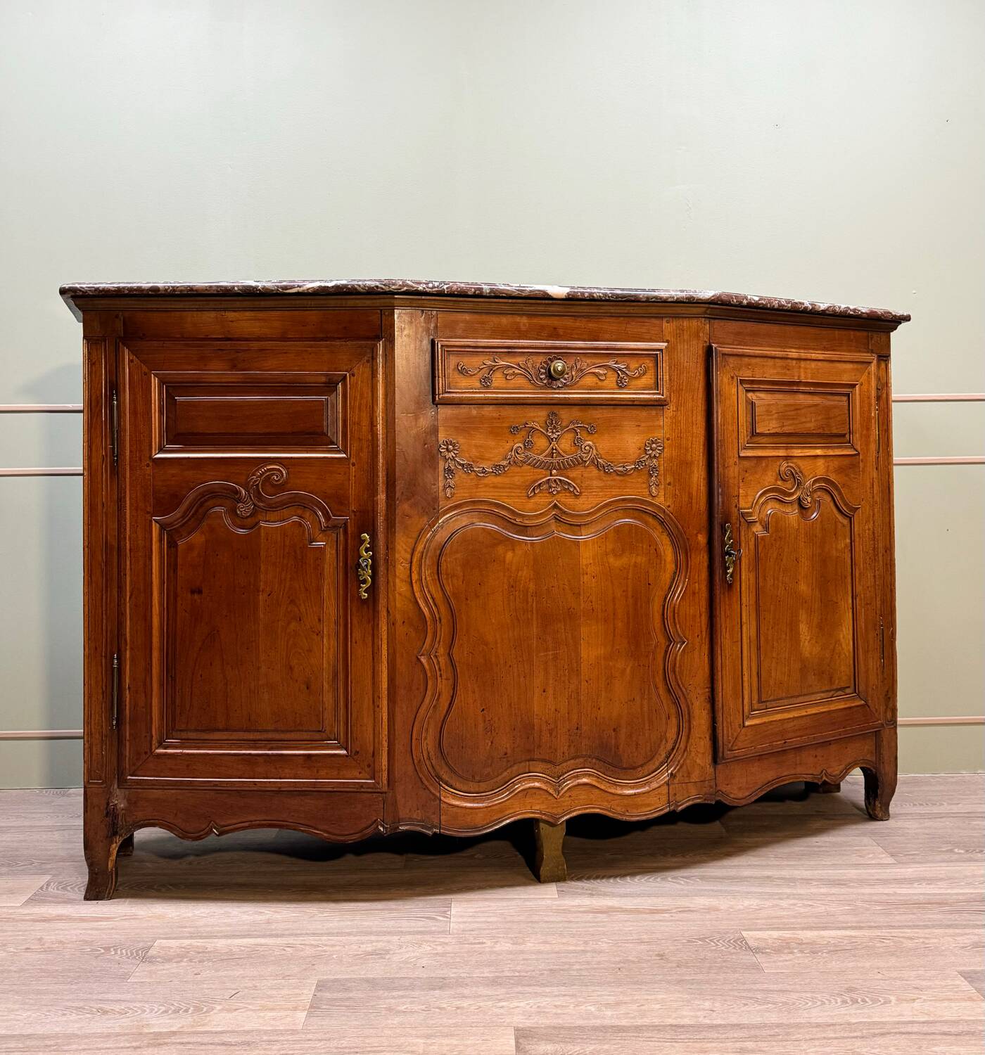Buffet With Cut Sides In Cherry Wood From Louis XV XVIII Eme Century