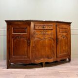 Buffet à pans coupés en merisier d’époque Louis XV, XVIIIème siècle