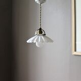 Vintage pendant lamp in opaline