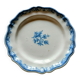 Large white and blue Marseille earthenware plate