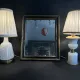 Lampe XIXe en opaline blanche et métal doré