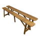 Pair of solid wood farm benches