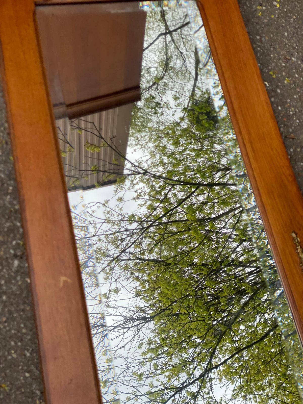 Vintage oak mirror 48x133cm