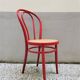 Chaise de salle à manger rouge, années 1980