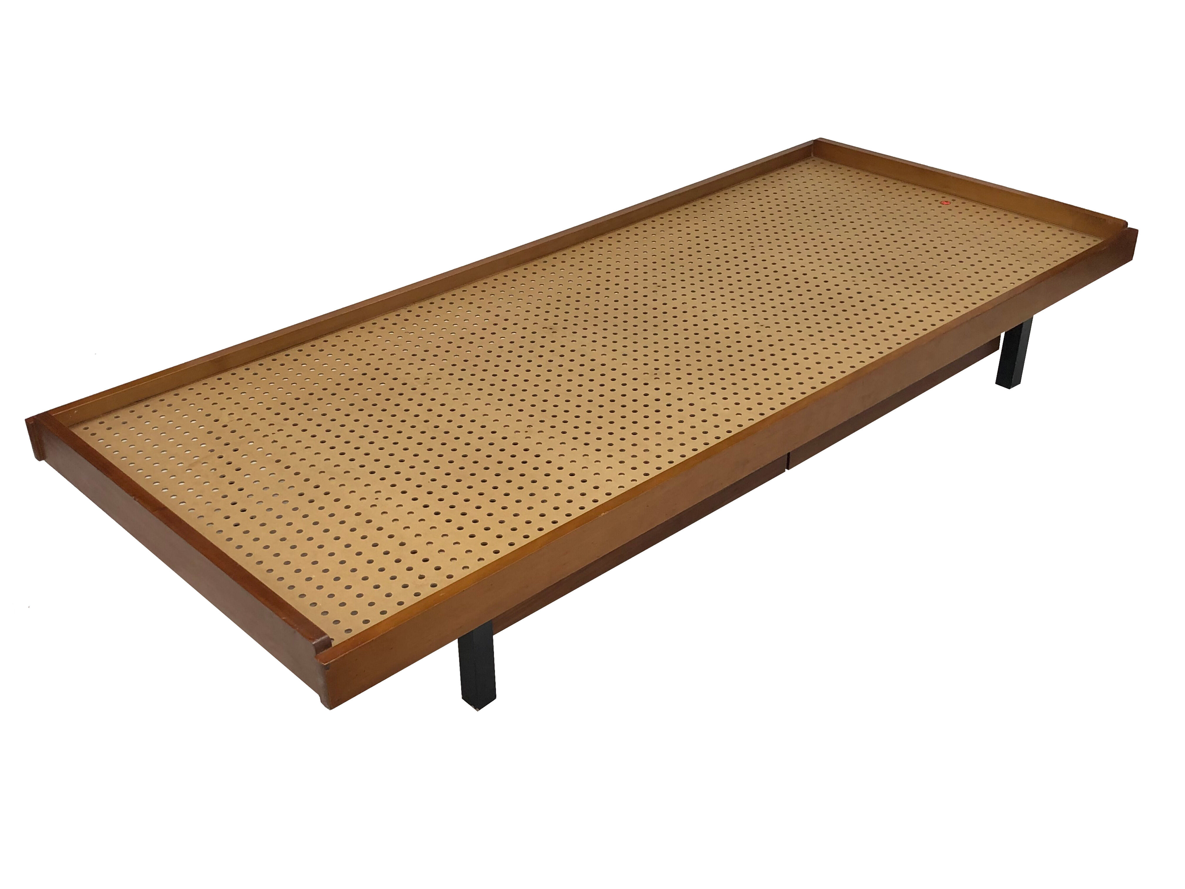 Vintage wooden bed with drawers, Netherlands, 1960