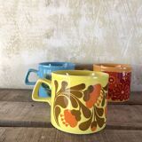 Set of 3 Mugs Staffordshire Potteries Ltd. - Vintage 70s style