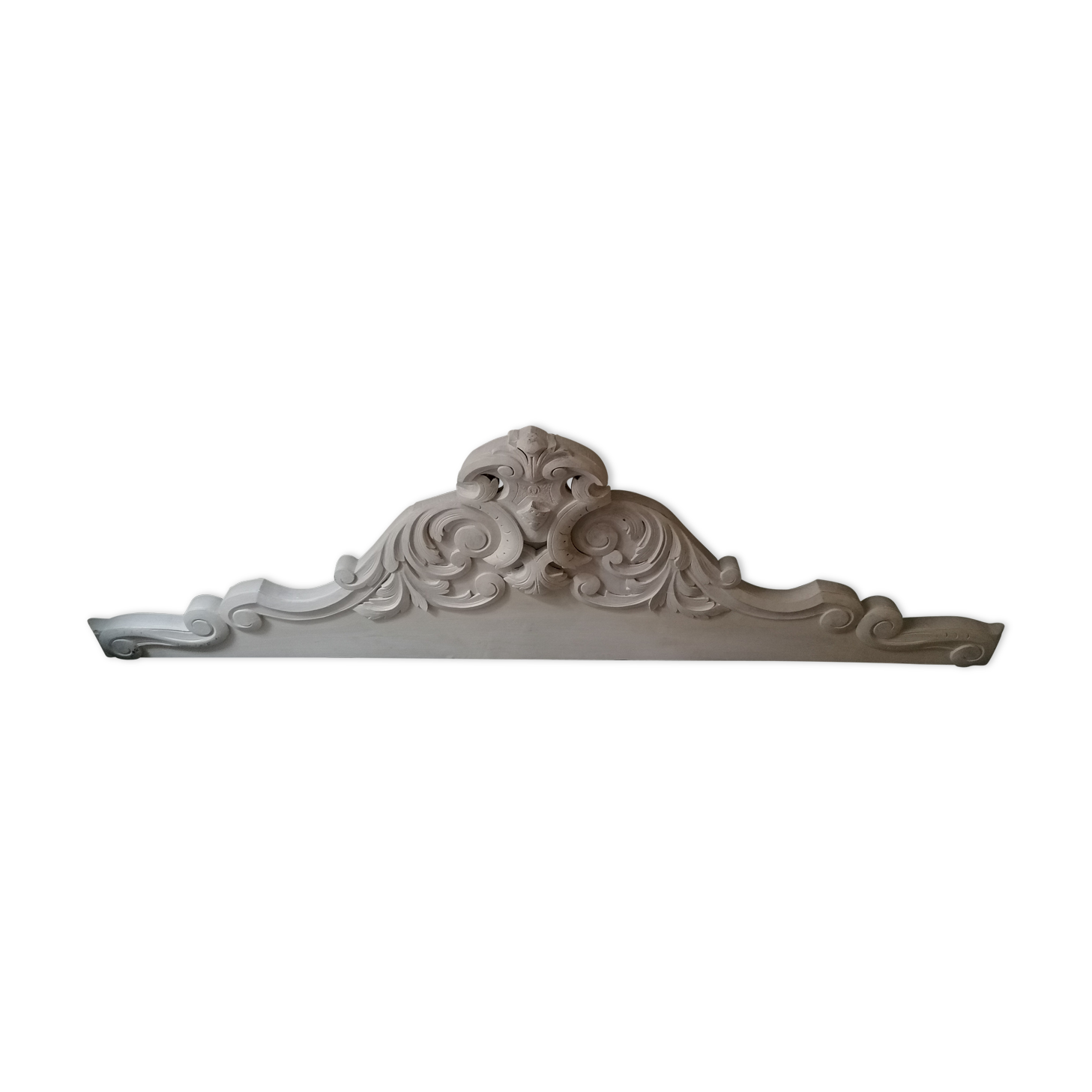 Painted wooden pediment