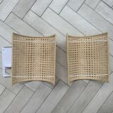 Pair of cannage wall lights