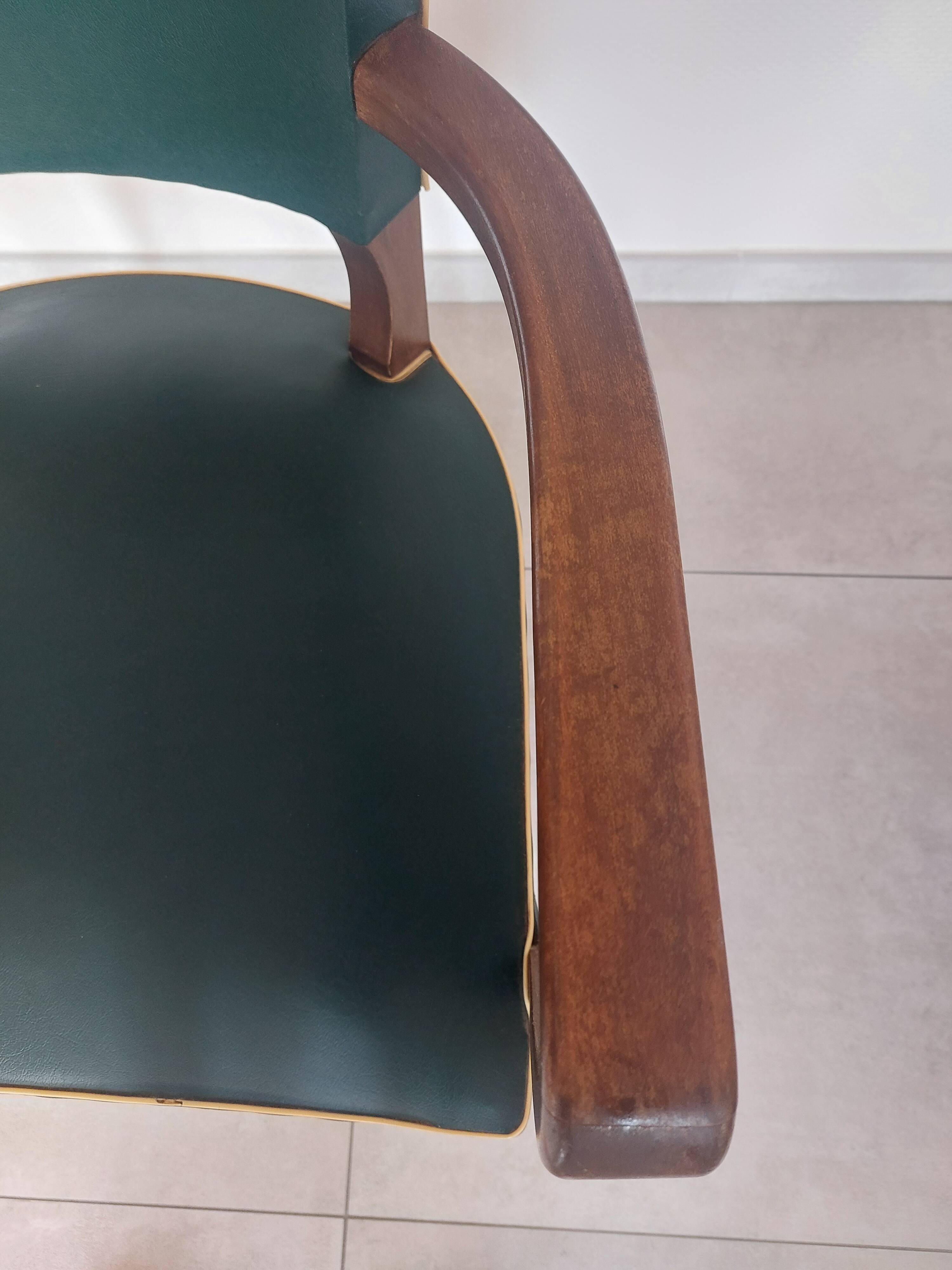 paire de chaises, fauteuils bridges vert foncé