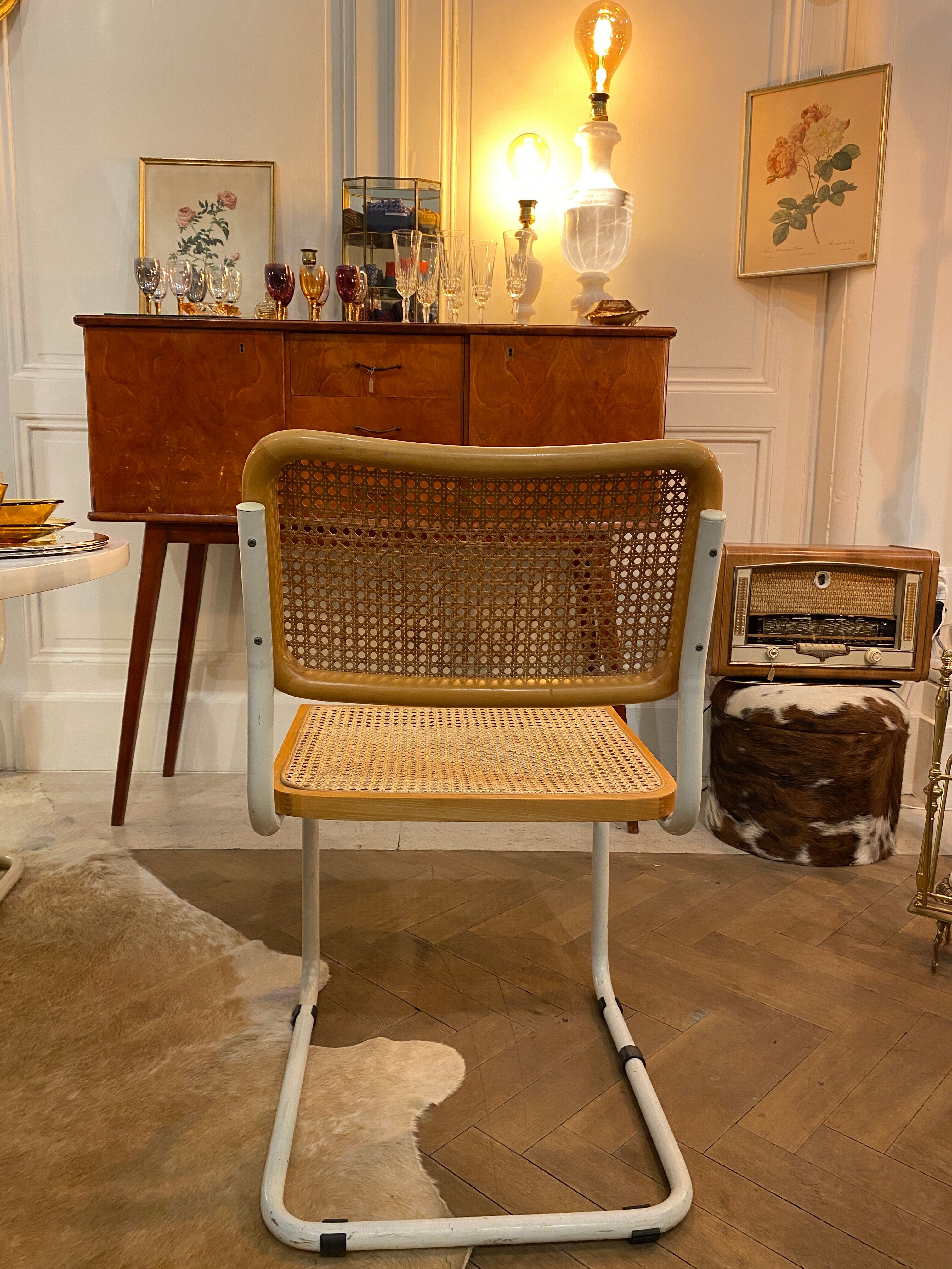 Set of 4 Cesca B32 chairs by Breuer
