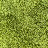 Lot 2 green fur poufs from the 70s