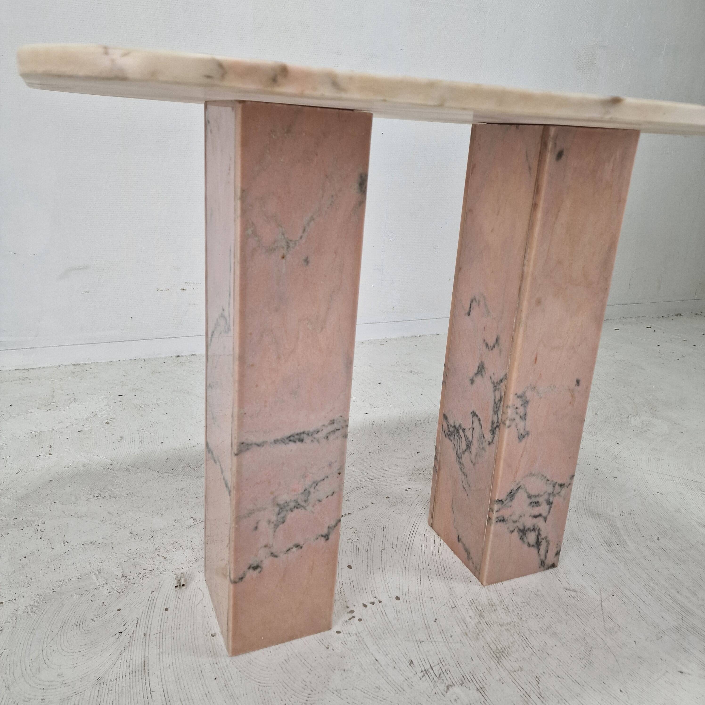 Italian Marble Side Table, 1980s