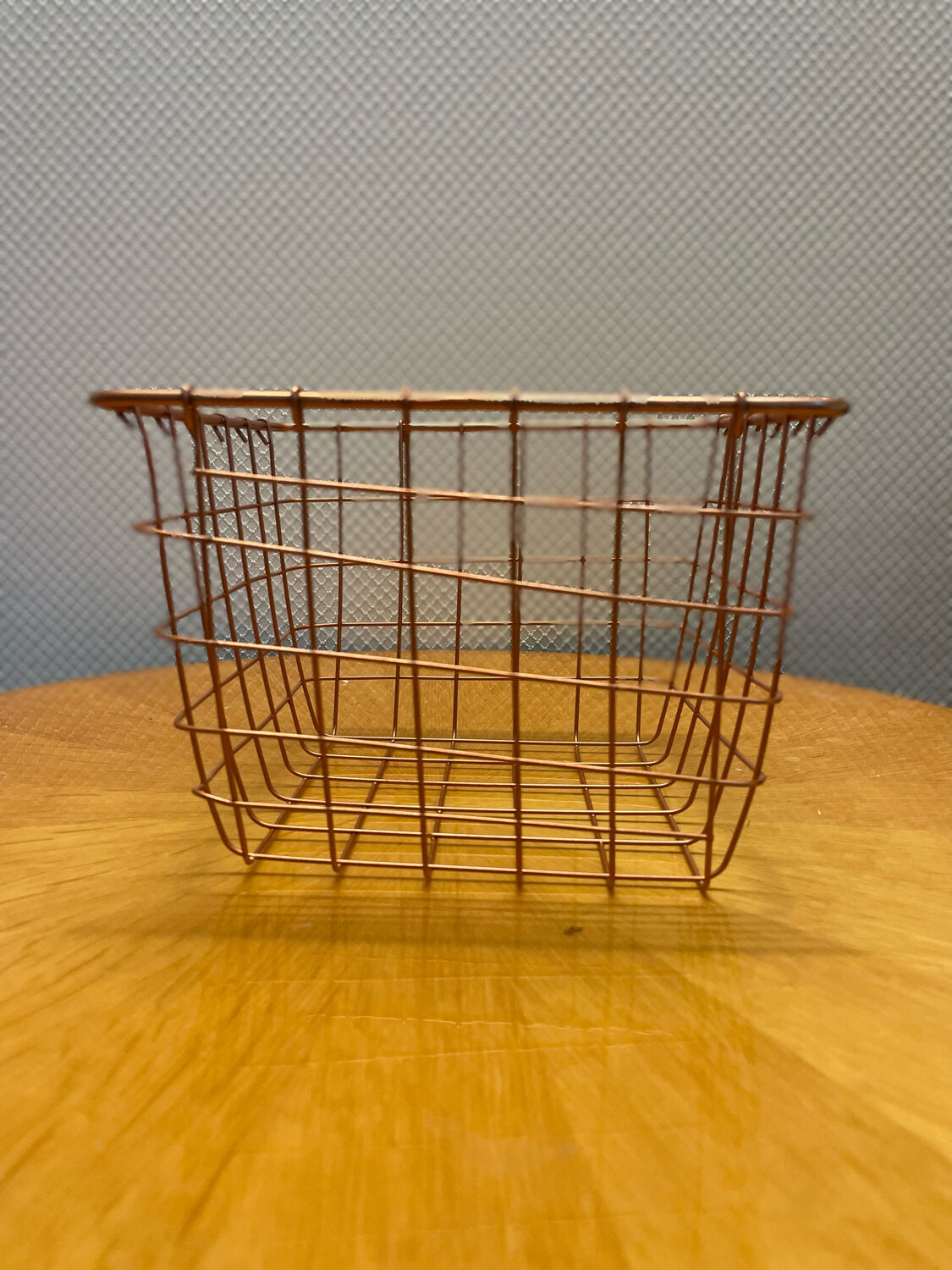 Metal storage basket